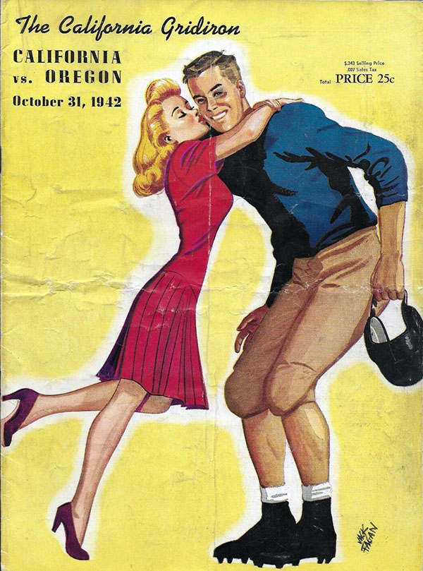 College Football Program: California Golden Bears vs. Oregon Webfoots (October 31, 1942)