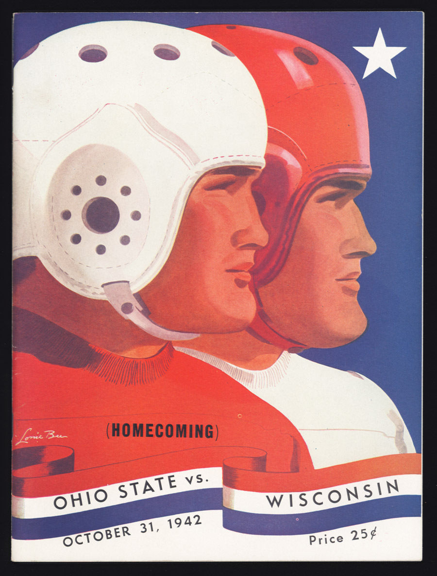 College Football Program: Wisconsin Badgers vs. Ohio State Buckeyes (October 31, 1942)