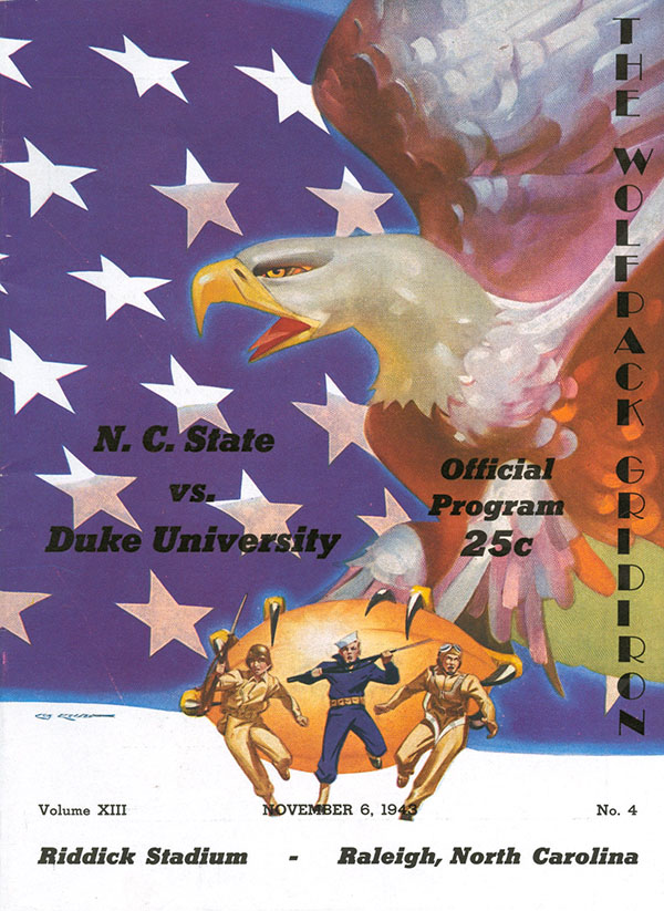 College Football Program: NC State Wolfpack vs. Duke Blue Devils (November 6, 1943)