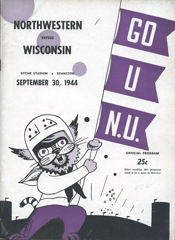 College Football Program: Northwestern Wildcats vs. Wisconsin Badgers (September 30, 1944)