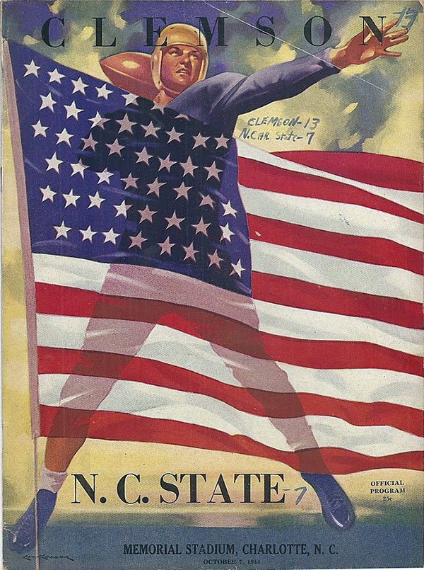 College Football Program: NC State Wolfpack vs. Clemson Tigers (October 7, 1944)