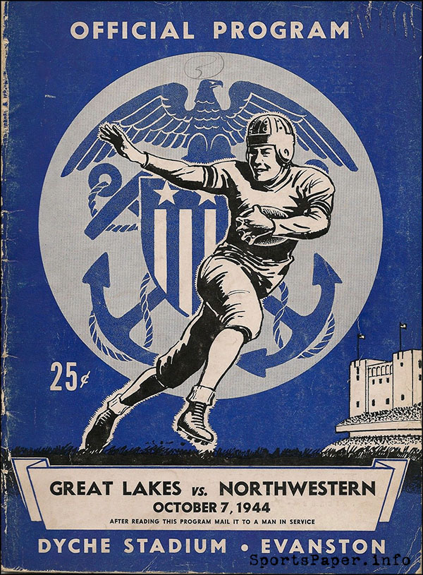 College Football Program: Northwestern Wildcats vs. Great Lakes Navy Bluejackets (October 7, 1944)