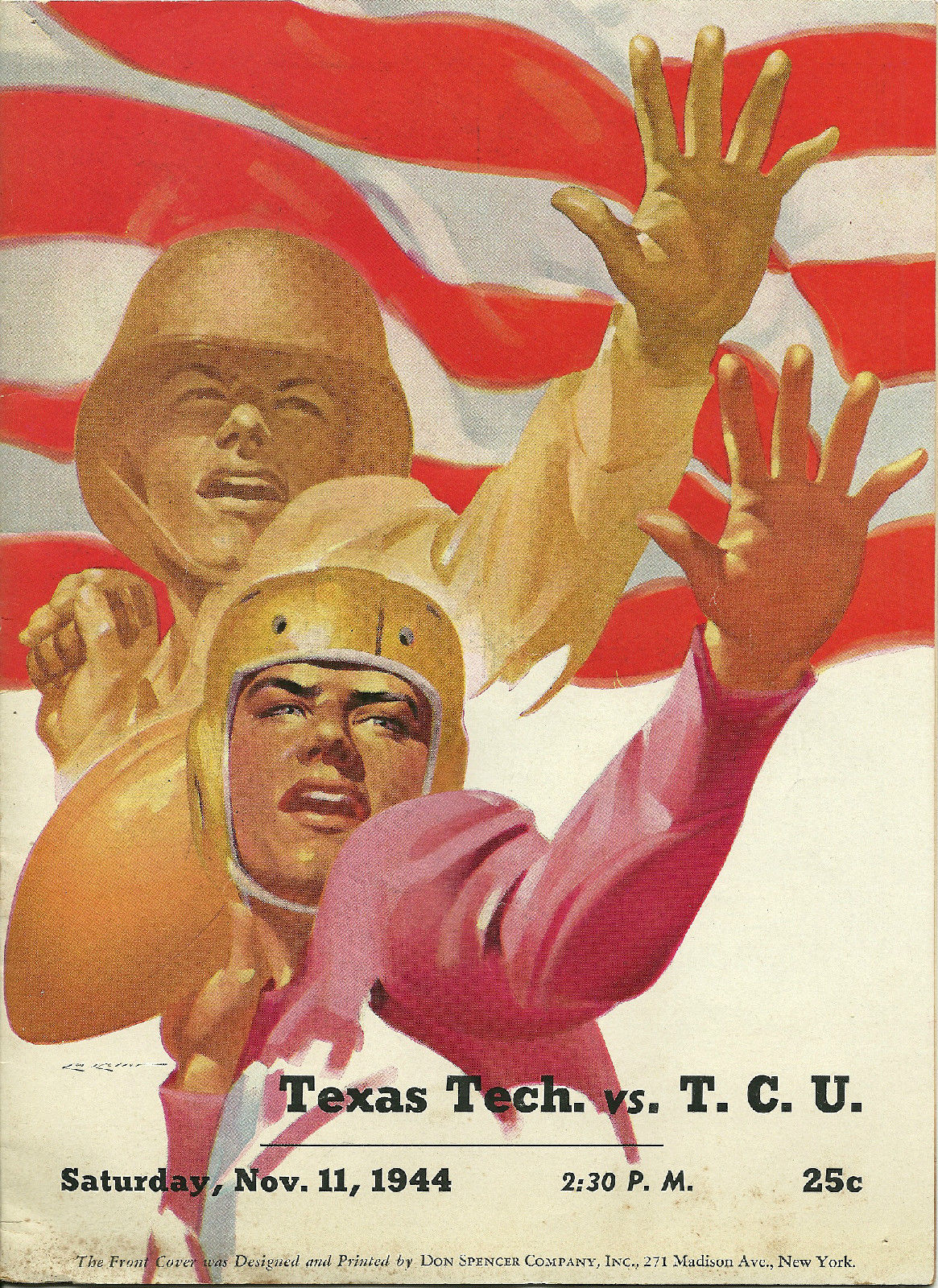 College Football Program: TCU Horned Frogs vs. Texas Tech Red Raiders (November 11, 1944)