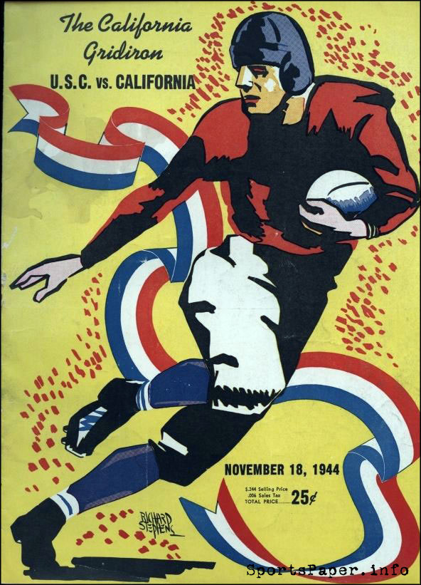 College Football Program: California Golden Bears vs. USC Trojans (November 18, 1944)