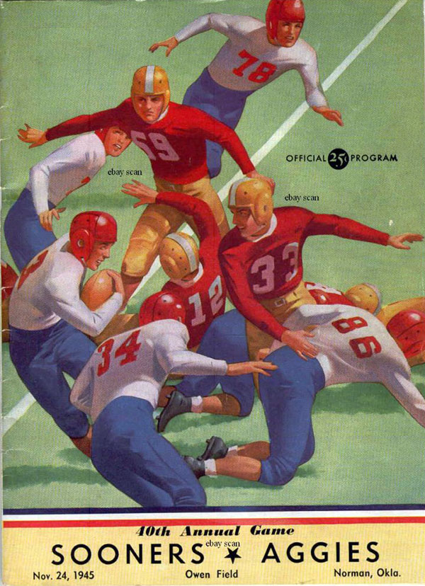 College Football Program: Oklahoma Sooners vs. Oklahoma A&M Aggies (November 24, 1945)