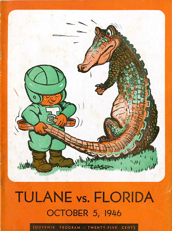 College Football Program: Tulane Green Wave vs. Florida Gators (October 5, 1946)