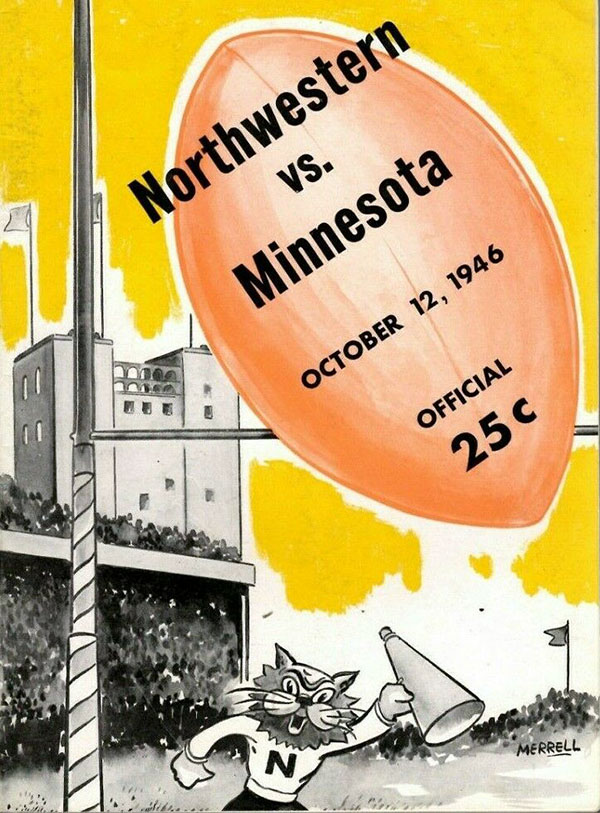College Football Program: Northwestern Wildcats vs. Minnesota Golden Gophers (October 12, 1946)
