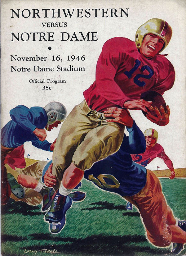 College Football Program: Notre Dame Fighting Irish vs. Northwestern Wildcats (November 16, 1946)