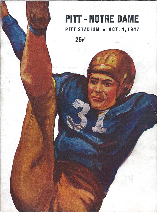 College Football Program: Pittsburgh Panthers vs. Notre Dame Fighting Irish (October 4, 1947)