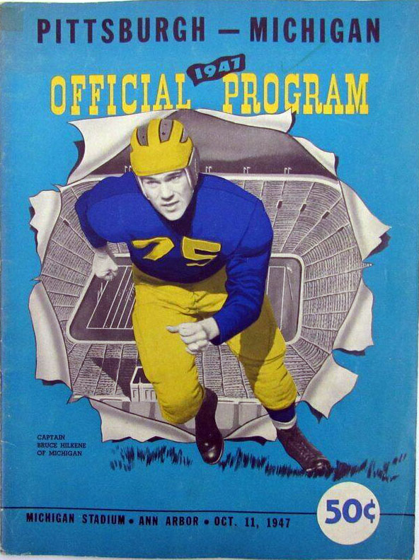 College Football Program: Michigan Wolverines vs. Pittsburgh Panthers (October 11, 1947)