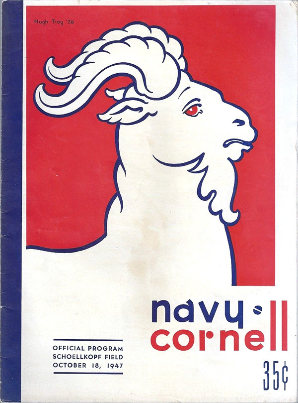 College Football Program: Cornell Big Red vs. Navy Midshipmen (October 18, 1947)