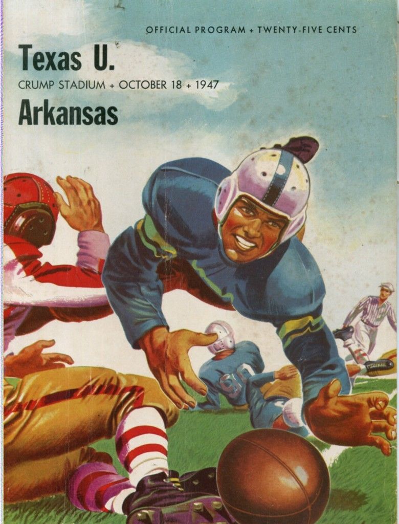 College Football Program: Arkansas Razorbacks vs. Texas Longhorns (October 18, 1947)