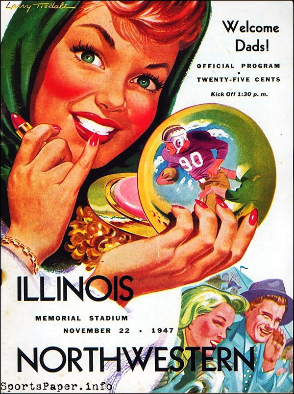 College Football Program: Illinois Fighting Illini vs. Northwestern Wildcats (November 22, 1947)