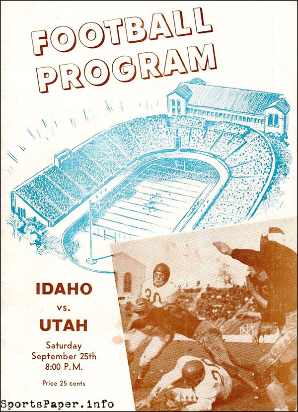 College Football Program: Utah Utes vs. Idaho Vandals (September 25, 1948)