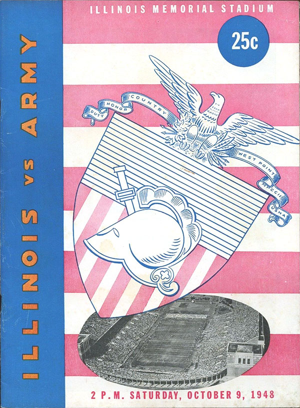College Football Program: Illinois Fighting Illini vs. Army Cadets (October 9, 1948)