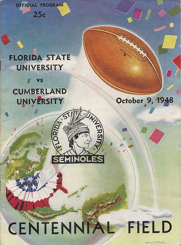 College Football Program: Florida State Seminoles vs. Cumberland Bulldogs (October 9, 1948)