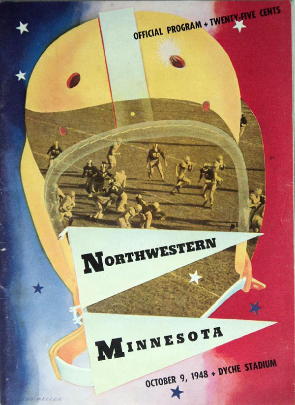 College Football Program: Northwestern Wildcats vs. Minnesota Golden Gophers (October 9, 1948)