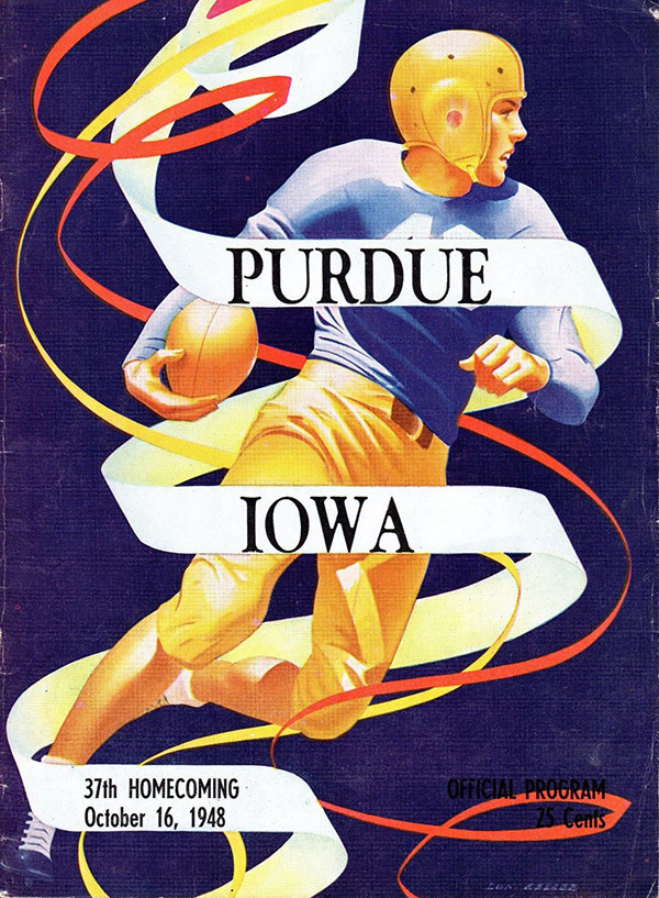 College Football Program: Iowa Hawkeyes vs. Purdue Boilermakers (October 16, 1948)