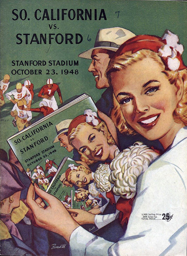 College Football Program: Stanford Indians vs. USC Trojans (October 23, 1948)