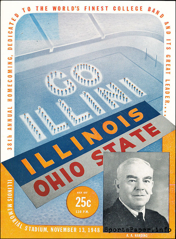 College Football Program: Illinois Fighting Illini vs. Ohio State Buckeyes (November 13, 1948)