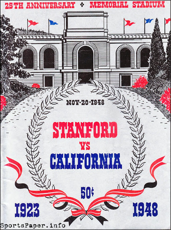 College Football Program: California Golden Bears vs. Stanford Indians (November 20, 1948)