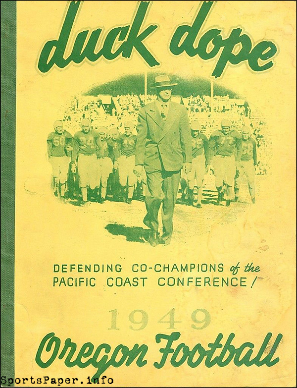 College Football Media Guide: Oregon Ducks (1949)