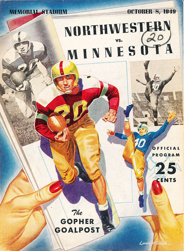 College Football Program: Minnesota Golden Gophers vs. Northwestern Wildcats (October 8, 1949)