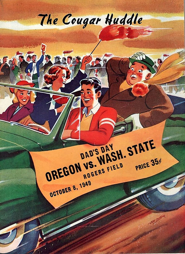 College Football Program: Washington State Cougars vs. Oregon Ducks (October 8, 1949)