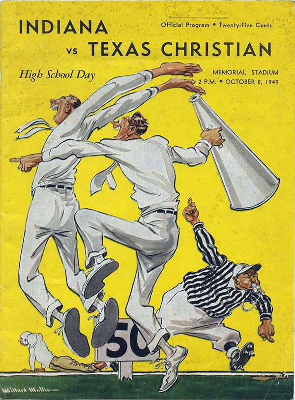 College Football Program: Indiana Hoosiers vs. TCU Horned Frogs (October 8, 1949)