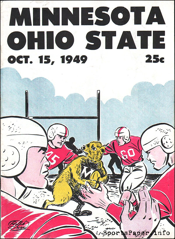 College Football Program: Ohio State Buckeyes vs. Minnesota Golden Gophers (October 15, 1949)