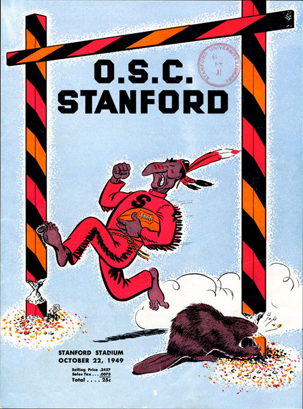 College Football Program: Stanford Indians vs. Oregon State Beavers (October 22, 1949)