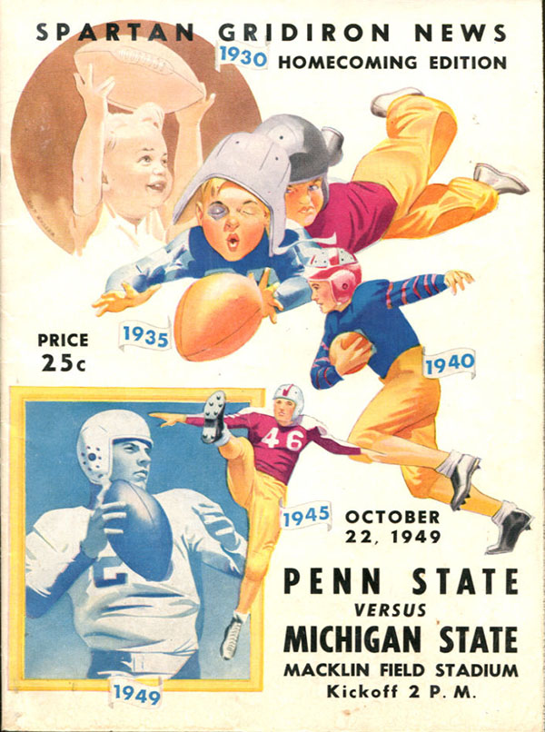 College Football Program: Michigan State Spartans vs. Penn State Nittany Lions (October 22, 1949)