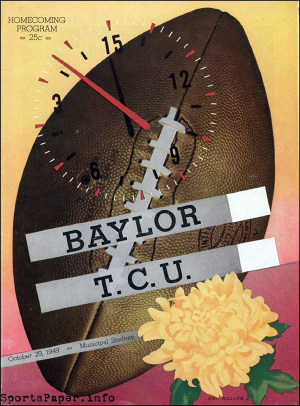 College Football Program: TCU Horned Frogs vs. Baylor Bears (October 29, 1949)