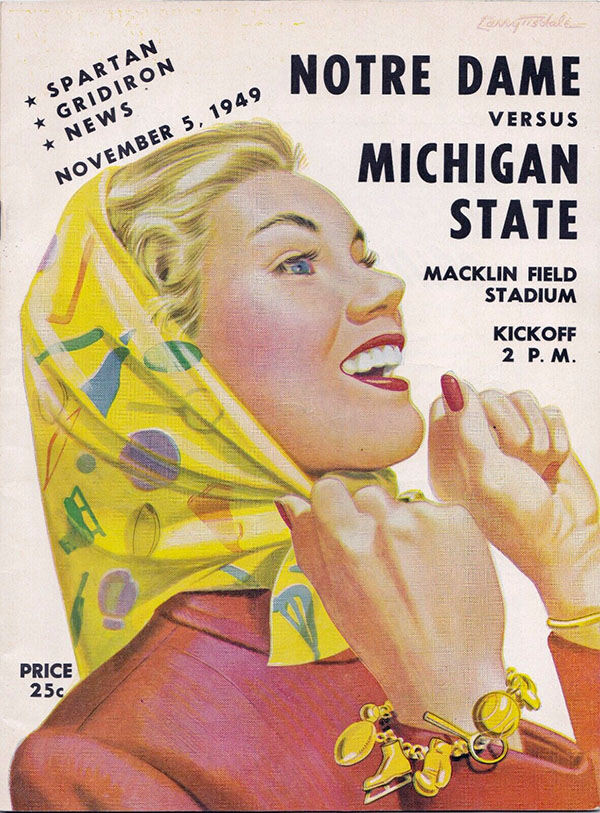 College Football Program: Michigan State Spartans vs. Notre Dame Fighting Irish (November 5, 1949)