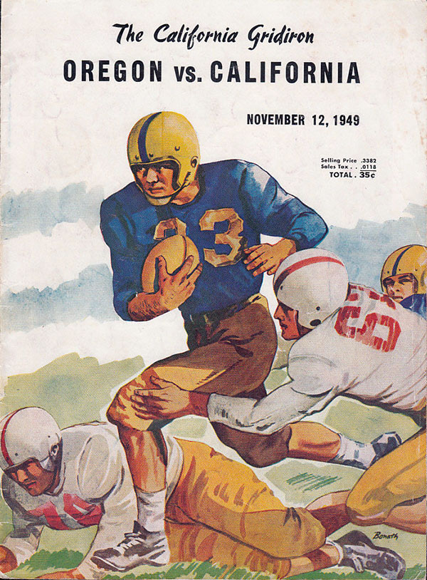 College Football Program: California Golden Bears vs. Oregon Ducks (November 12, 1949)