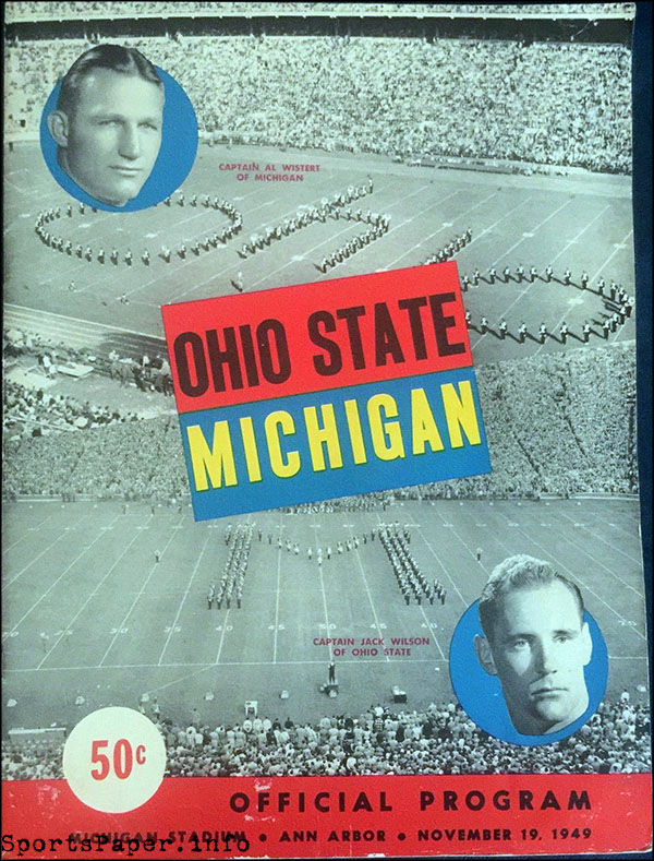 College Football Program: Michigan Wolverines vs. Ohio State Buckeyes (November 19, 1949)