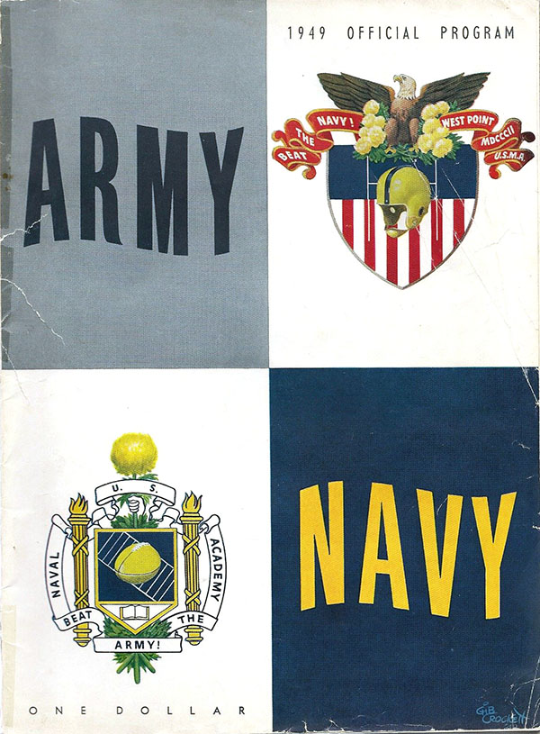 College Football Program: Army Cadets vs. Navy Midshipmen (November 26, 1949)