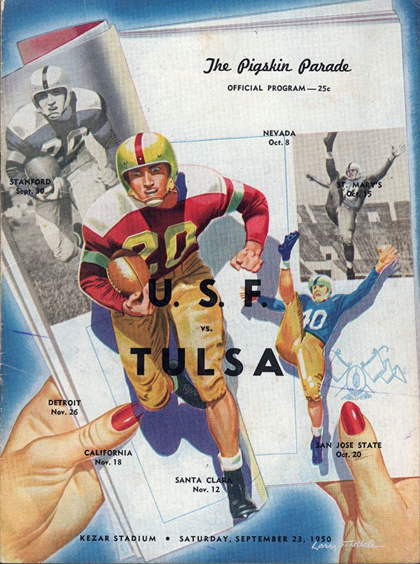 College Football Program: San Francisco Dons vs. Tulsa Golden Hurricane (September 23, 1950)