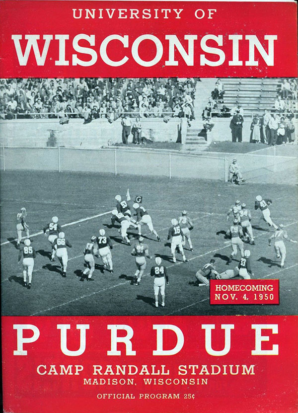 College Football Program: Wisconsin Badgers Vs. Purdue Boilermakers ...