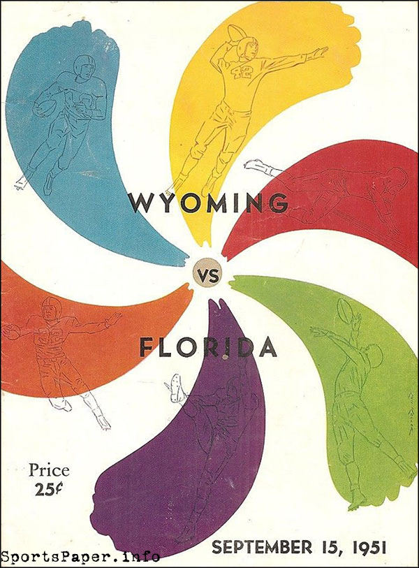 College Football Program: Florida Gators vs. Wyoming Cowboys (September 15, 1951)