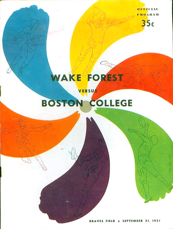 College Football Program: Boston College Eagles vs. Wake Forest Demon Deacons (September 21, 1951)