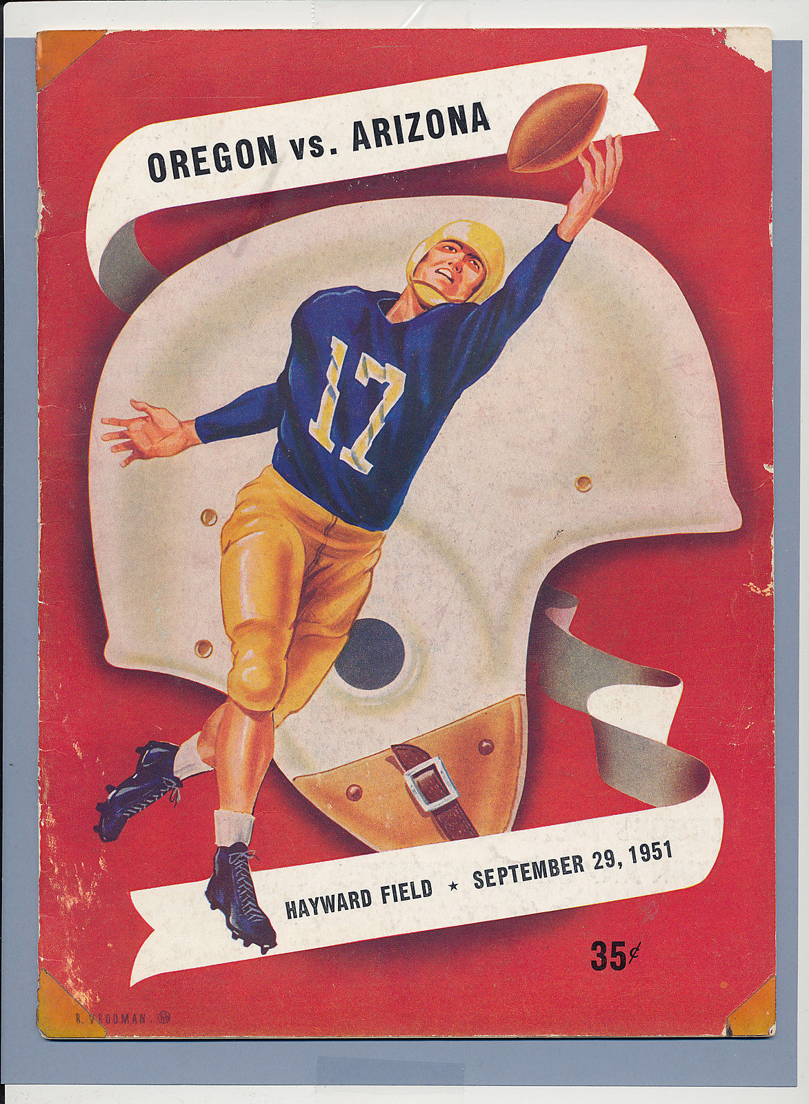 College Football Program: Oregon Ducks vs. Arizona Wildcats (September 29, 1951)