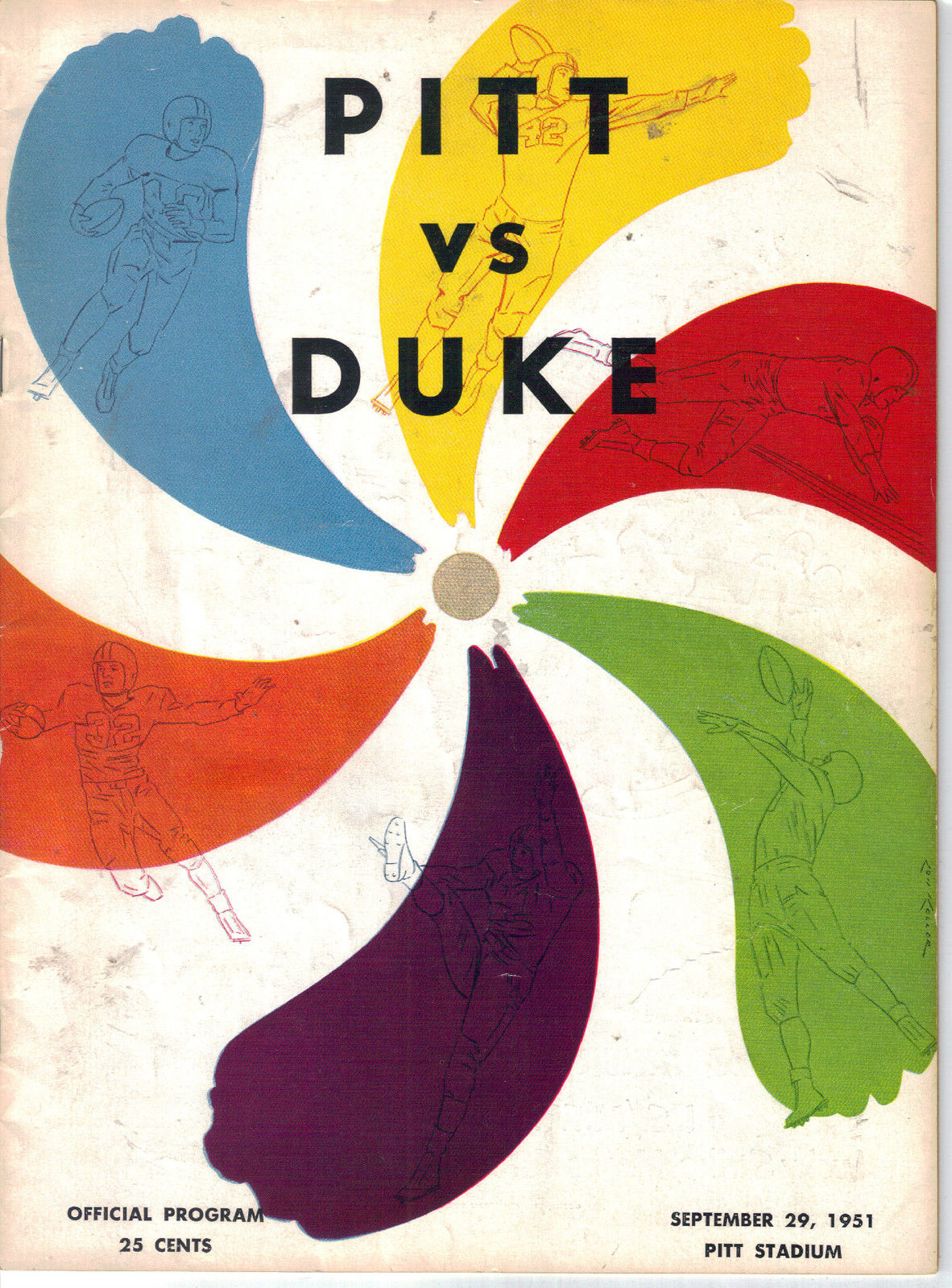 College Football Program: Pittsburgh Panthers vs. Duke Blue Devils (September 29, 1951)