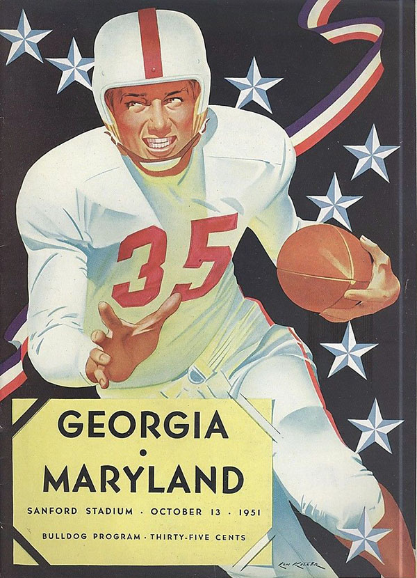 College Football Program: Georgia Bulldogs vs. Maryland Terrapins (October 13, 1951)