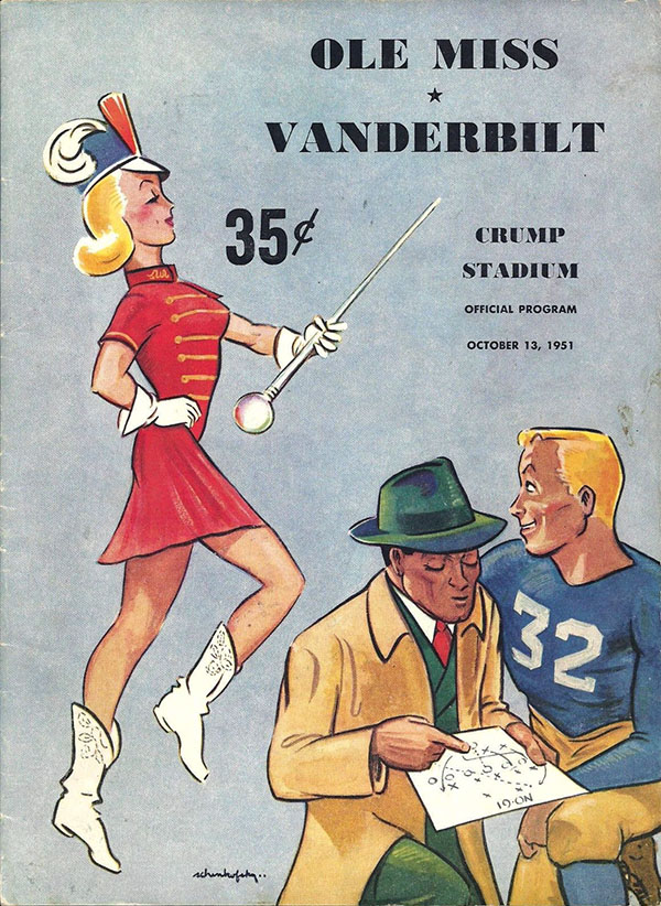 College Football Program: Vanderbilt Commodores vs. Ole Miss Rebels (October 13, 1951)