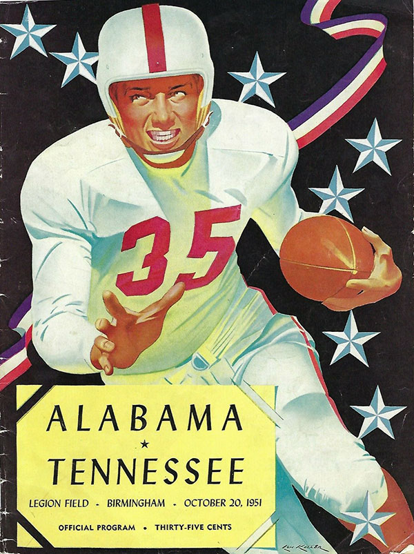 College Football Program: Alabama Crimson Tide vs. Tennessee Volunteers (October 20, 1951)