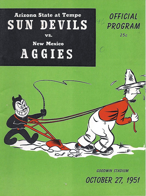 College Football Program: Arizona State Sun Devils vs. New Mexico State Aggies (October 27, 1951)