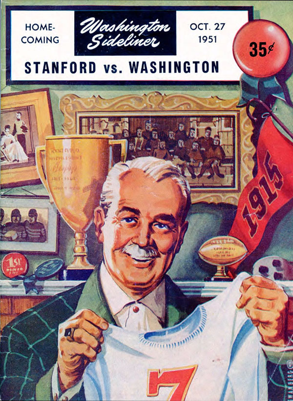 College Football Program: Washington Huskies vs. Stanford Indians (October 27, 1951)