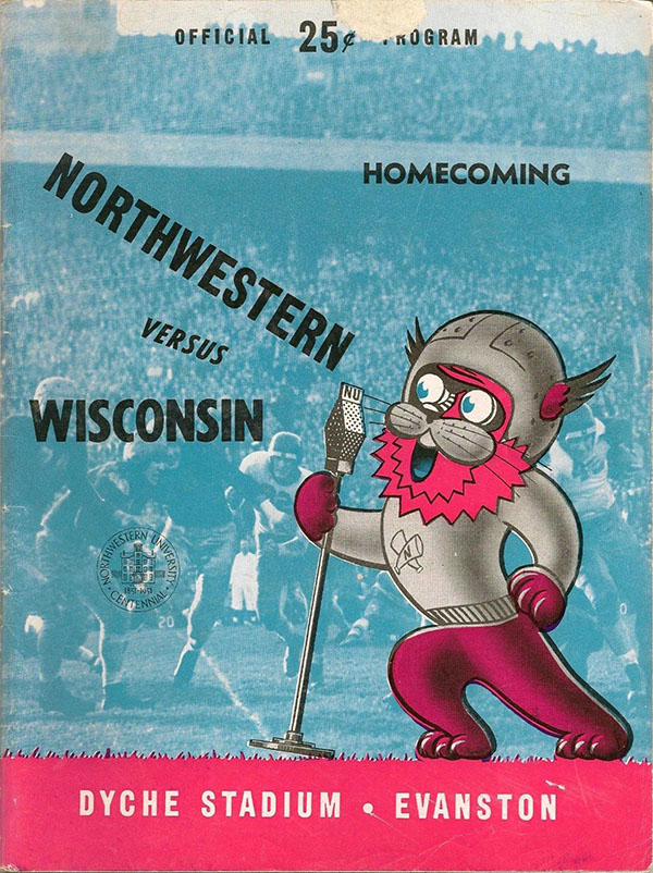 College Football Program: Northwestern Wildcats vs. Wisconsin Badgers (October 27, 1951)