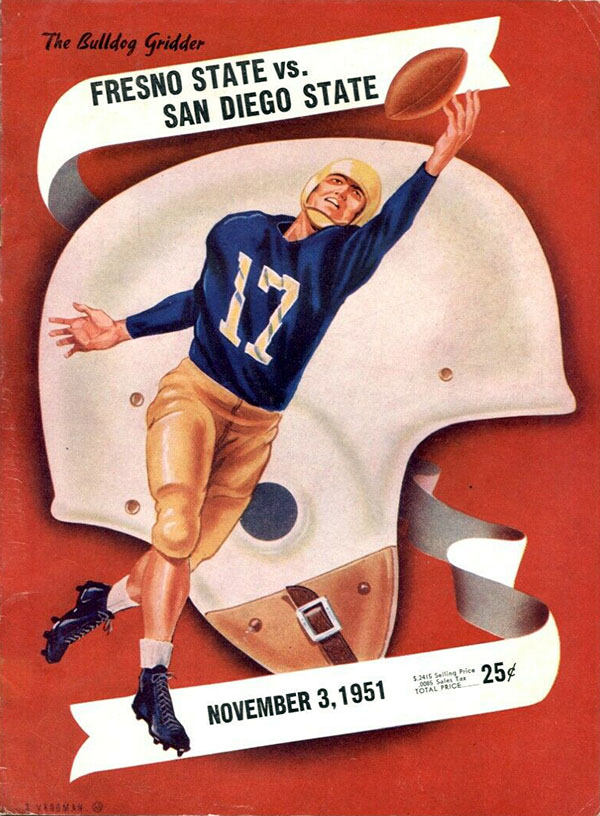 College Football Program: Fresno State Bulldogs vs. San Diego State Aztecs (November 3, 1951)